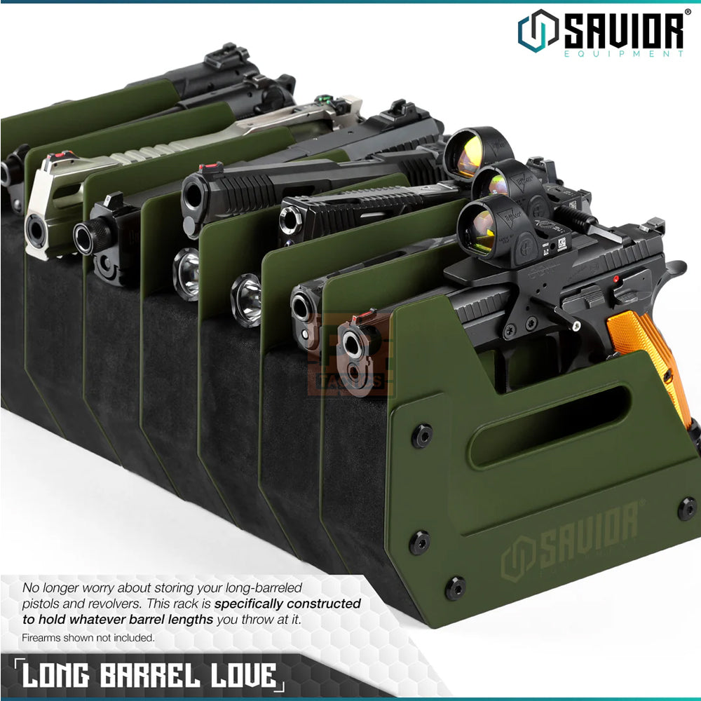 Savior Mobile Pistol Storage Rack w/ Handle - 12 Slots