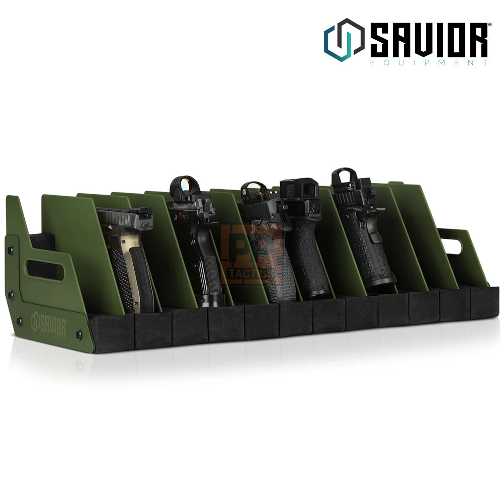 Savior Mobile Pistol Storage Rack w/ Handle - 12 Slots