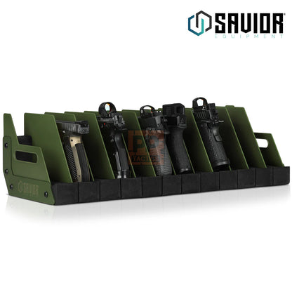 Savior Mobile Pistol Storage Rack w/ Handle - 12 Slots