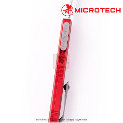 Microtech Hera® II Mini D/E Red Stonewash Standard (1702M-10RD)