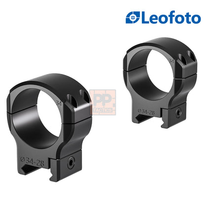 Leofoto Mounting rings SR-3428 34mm diameter / Picatinny