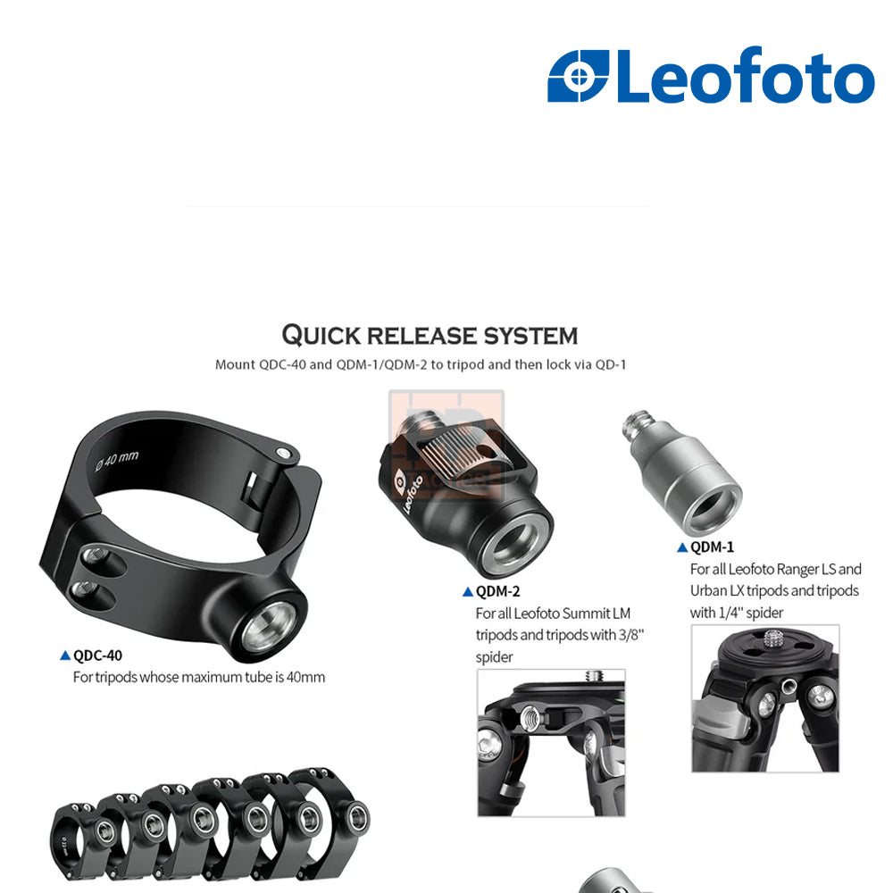 Leofoto Strap-36LM incl. QD tripod leg clamp 36 mm and QD socket 3/8"