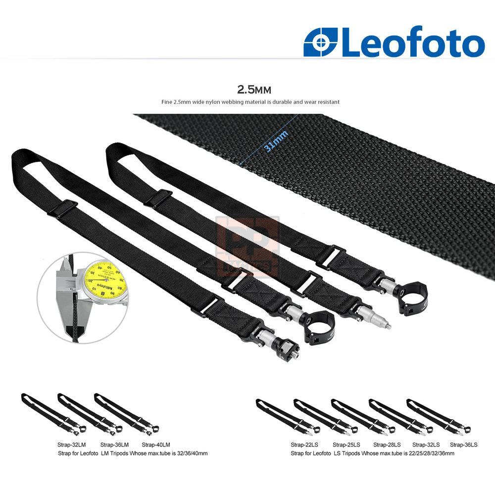 Leofoto Strap-36LM incl. QD tripod leg clamp 36 mm and QD socket 3/8"
